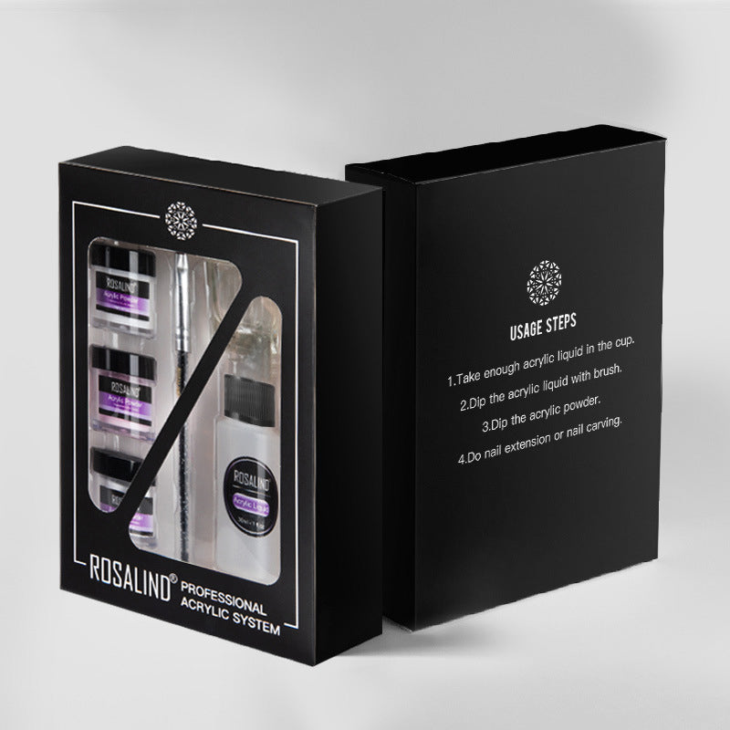 Professional Acrylic Nail Kit with Liquid & Manicure Tools