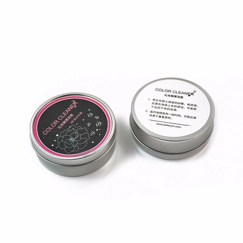 Silicone Makeup Brush Cleaner Mat Language for effective makeup brush cleaning and maintenance.