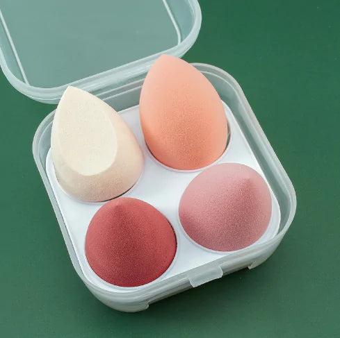 4-Piece Makeup Sponge Powder Puff SetDry & Wet