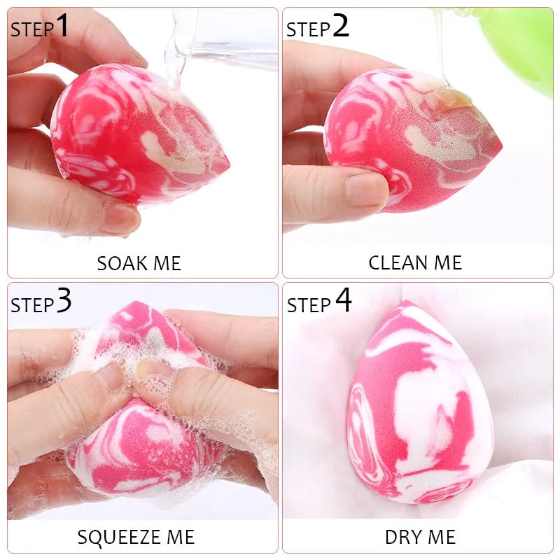 Marbling Water-Drop Makeup Blender Sponge